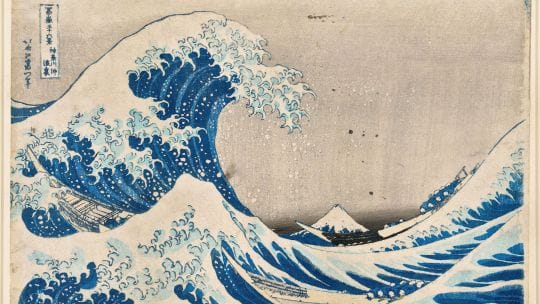 Hokusai's Great Wave woodblock print